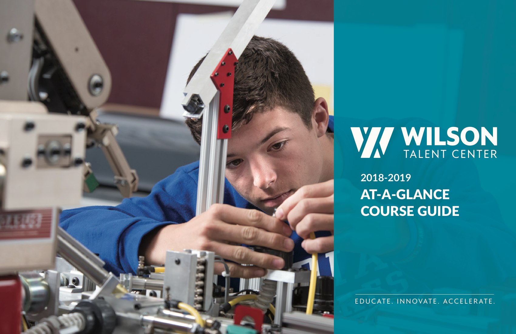 Cover of At-A-Glance Publication with Engineering student on it