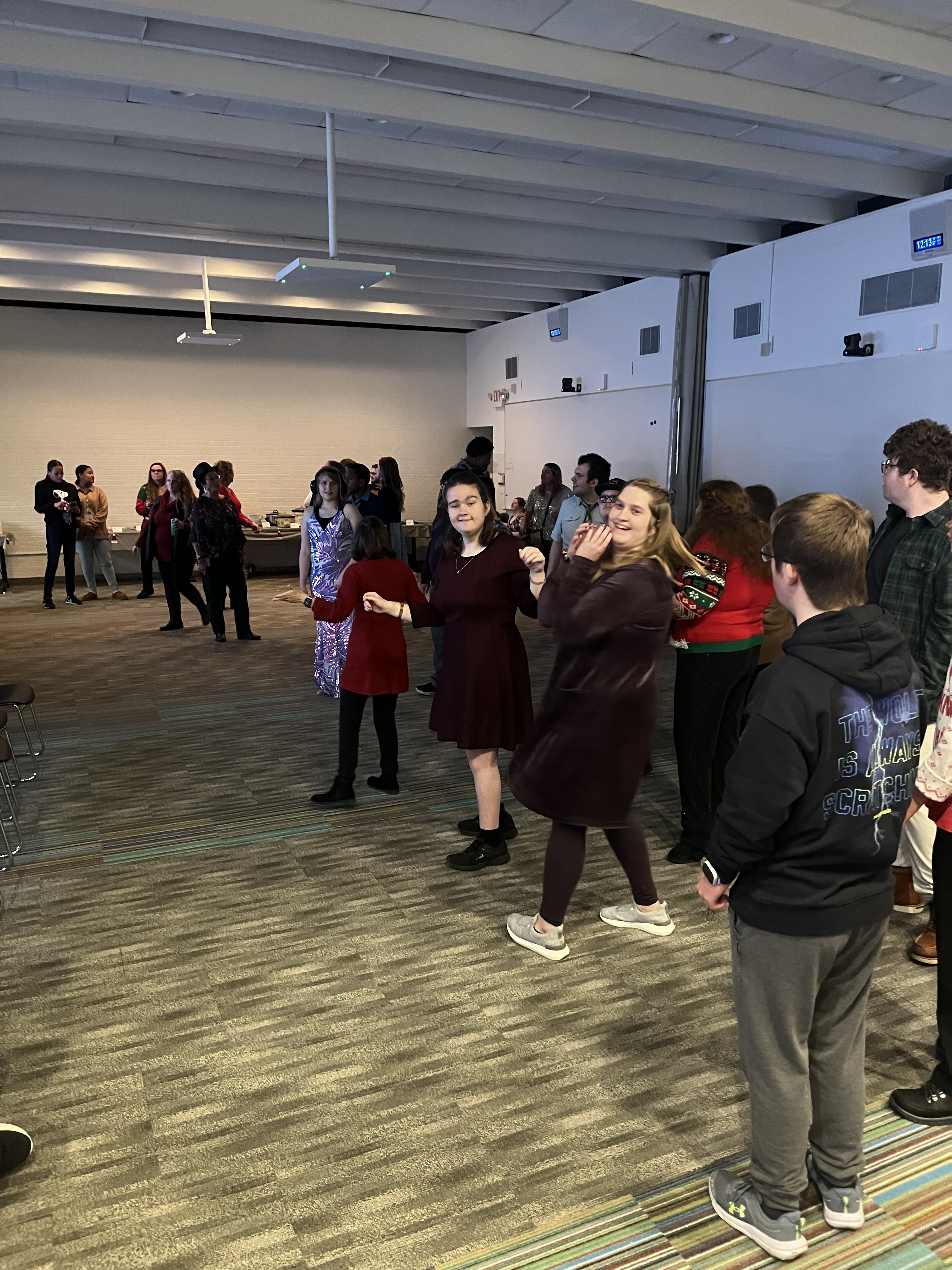 Students dancing